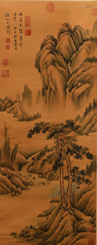 A CHINESE LANDSCAPE PAINTING