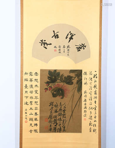 A CHINESE FLOWER PAINTING,SHI TAO MARK