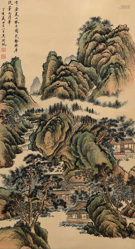 A CHINESE LANDSCAPE PAINTING