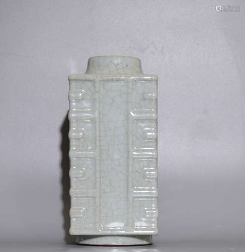 A GE GLAZE SQUARE BOTTLE