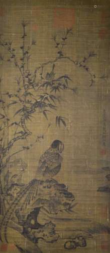 WANG RUOSHUI     CHINESE PAINTING OF FLOWERS AND BIRDS