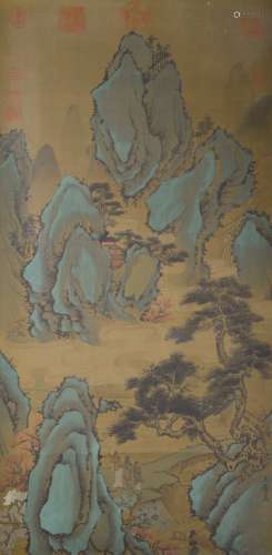 WANG XIMENG      CHINESE PAINTING OF LANDSCAPE