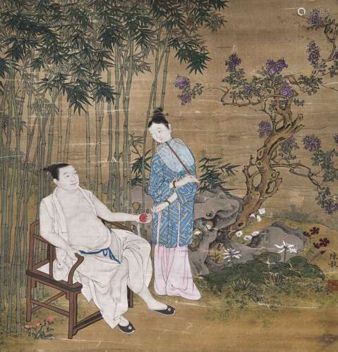 CHEN MEI         CHINESE PAINTING OF CHARACTERS