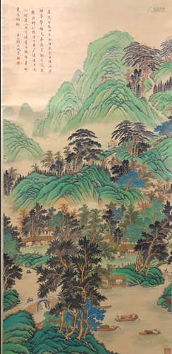 A CHINESE LANDSCAPE PAINTING, QIAN WEICHENG MARK