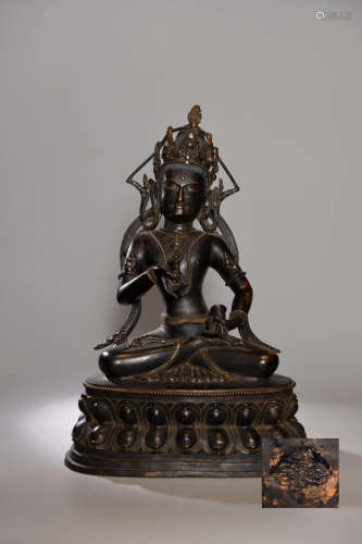 A CHINESE COPPER STATUE OF VAJRA SATUO