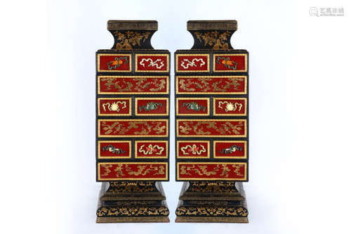 A CHINESE GEM-INLAID PTEROCARPUS TINCTORIUS WELW CABINET