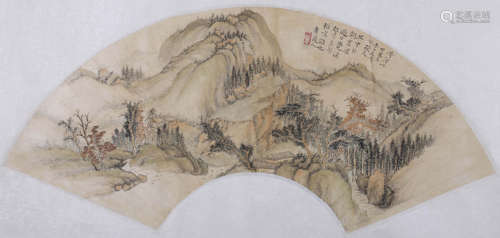 A CHINESE LANDSCAPE PAINTING,YUN SHOUPING MARK