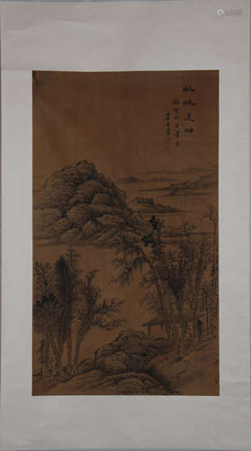 A CHINESE LANDSCAPE PAINTING,DONG BANGDA MARK