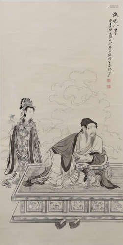 A CHINESE FIGURE PAINTING SCROLL