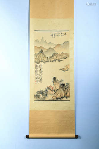 A CHINESE LANDSCAPE PAINTING