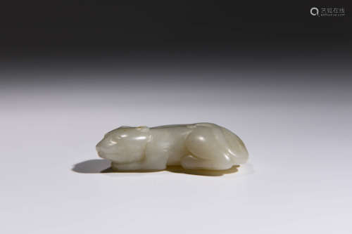 A CHINESE JADE ‘BEAST’ ORNAMENT