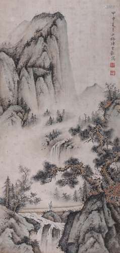 A CHINESE LANDSCAPE PAINTING,CHEN SHAOMEI MARK