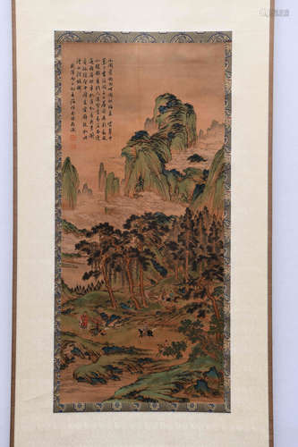 A CHINESE LANDSCAPE PAINTING,QIU YING MARK