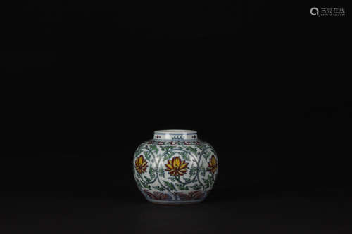 A CHINESE DOUCAI PORCELAIN JAR