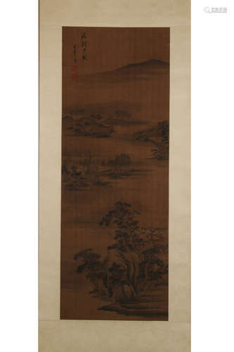 A CHINESE LANDSCAPE PAINTING, DONG QICHANG MARK