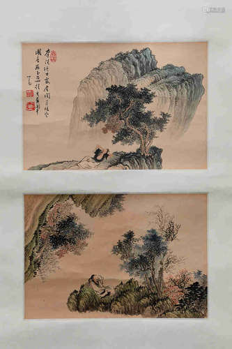 A CHINESE LANDSCAPE PAINTING,PU RU MARK