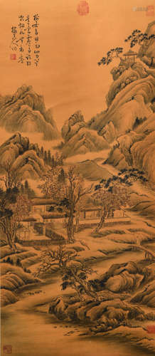 A CHINESE LANDSCAPE PAINTING