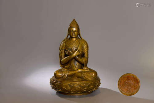 A CHINESE FIGURE OF TSONGKHAPA