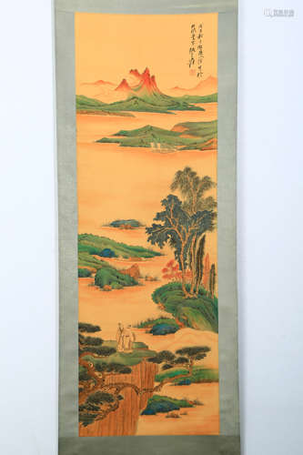 A CHINESE LANDSCAPE PAINTING，ZHANG DAQIAN MARK