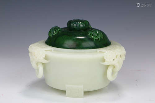 A Chinese Jade Incense Burner