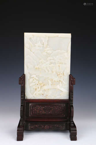 A Chinese Jade Screen，插屏。tabel screen