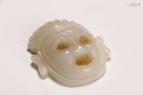 A Chinese Jade Carved Face Ornament