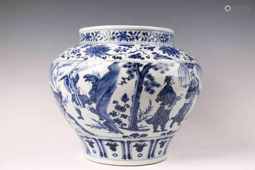 A Chinese Blue and White Porcelain Jar