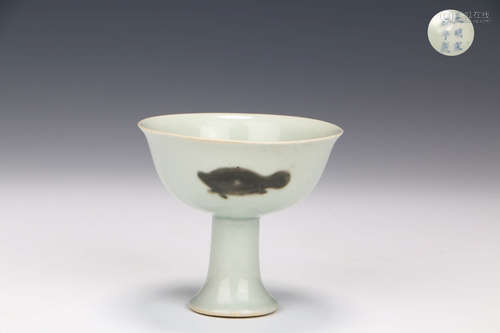 A Chinese White Glazed Porcelain Stem Cup