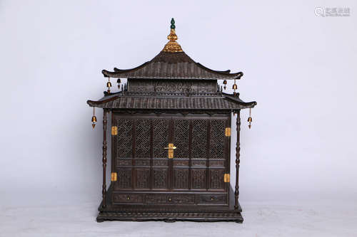 A Chinese Red Sandalwood Cabinet