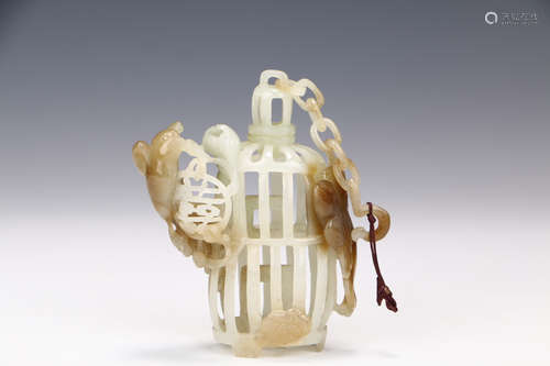 A Chinese Jade Bird Cage