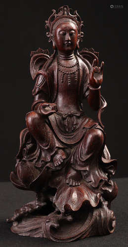 A BAMBOO GUANYIN BUDDHA