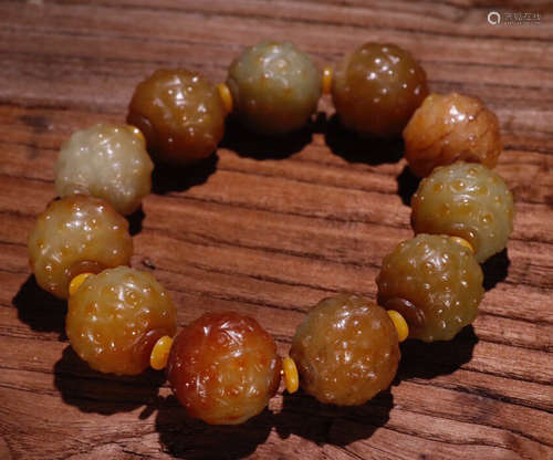 A HETIAN JADE STRING BRACELET