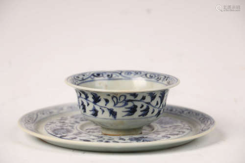 A Chinese Blue and White Porcelain Plate