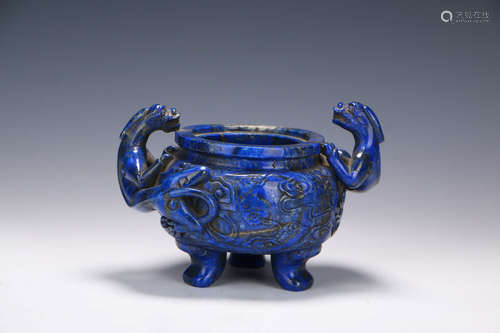 A Chinese Lazurite Censer