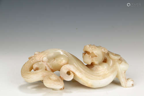 A Chinese Jade Carved Dragon