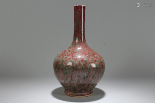 Chinese Porcelain Overlay Fortune Vase