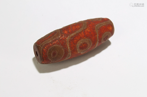 An Estate Tibetan Dzi Bead