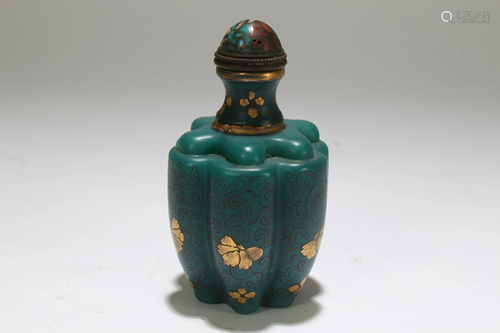 An Estate Chinese Hexa-fortune Snuff Bottle Display