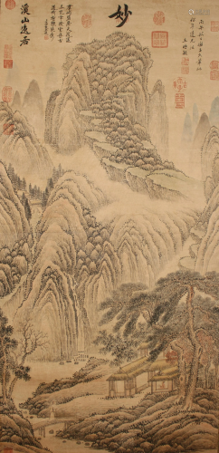 A Chinese Detailed Mountain-view Vivid Fortune S…