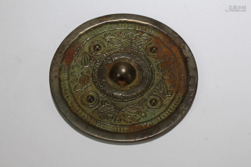 An Estate Chinese Circular Bronze Vessel