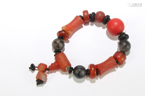 A Beijing glass Bead Bracelet