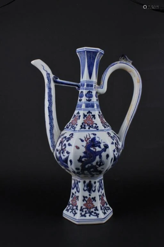 Chinese Ming Porcelain Blue&White TeaPot