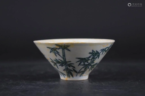 Chinese Ming Porcelain DouCai Cup