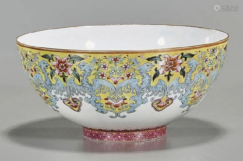 Chinese Enameled Eggshell Porcelain Bowl