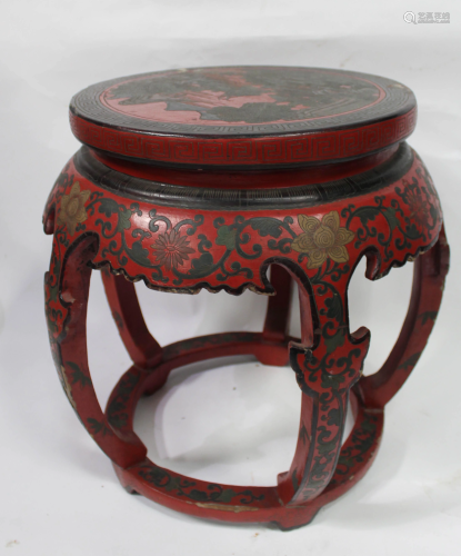 Chinese Round Wooden Stool