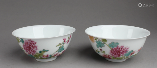 A Pair of Chinese Porcelain Brushpots