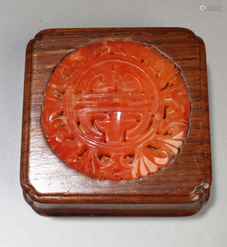 Antique Chinese Hardwood Paper Weight with…