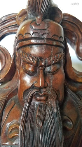 Large Antique Wood Carved Sculpture