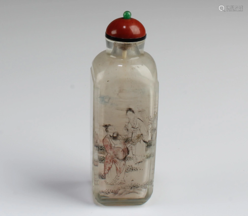 Antique Chinese Peking Glass Snuff Bottle