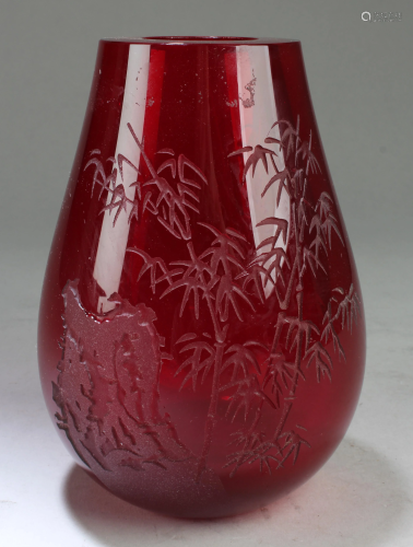 Antique Chinese Peking Glass Vase